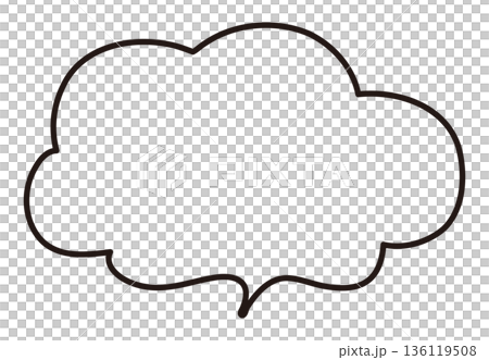 Vector illustration of a simple speech bubble. Single item, frame, border, speech bubble Vector illustration of a simple speech bubble. Single item, frame, border, speech bubble 136119508