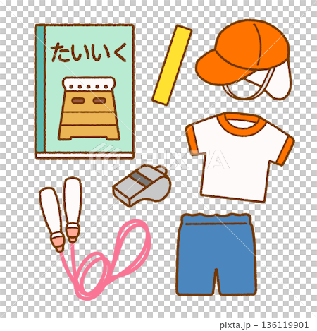 小学校の教科書アイコン｜体育セット 136119901