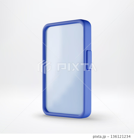 A blue 3d mobile phone or smartphone 136121234