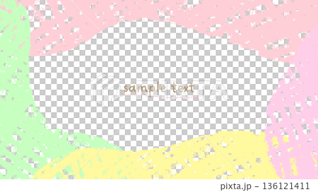 春日色彩手繪流暢造型畫框 春日色彩手繪流暢造型畫框 136121411