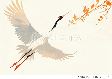 空飛ぶ鶴 136121503