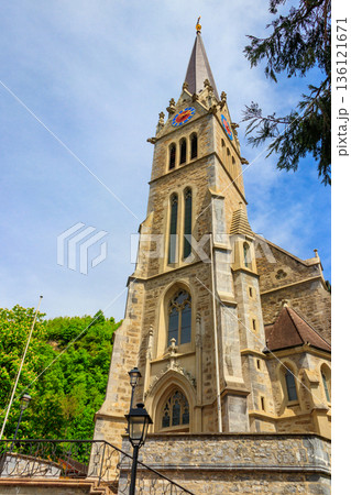 Vaduz Cathedral, or Cathedral of St. Florin is a neo-Gothic church in Vaduz, Liechtenstein Vaduz Cathedral, or Cathedral of St. Florin is a neo-Gothic church in Vaduz, Liechtenstein 136121671