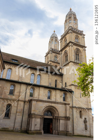 Grossmunster cathedral in Zurich, Switzerland Grossmunster cathedral in Zurich, Switzerland 136121695