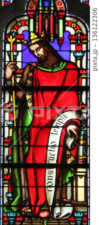 King Solomon, stained glass window from Saint Germain-l'Auxerrois church, Paris 136122306