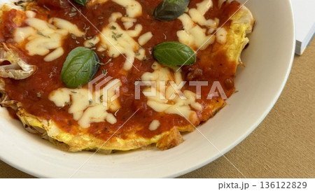 A delicious pizza with a golden crust, melted cheese, and savory toppings. Perfect for food-related designs, menus, or Italian-themed projects, capturing the essence of a classic comfort dish. A delicious pizza with a golden crust, melted cheese, and savory toppings. Perfect for food-related designs, menus, or Italian-themed projects, capturing the essence of a classic comfort dish. 136122829