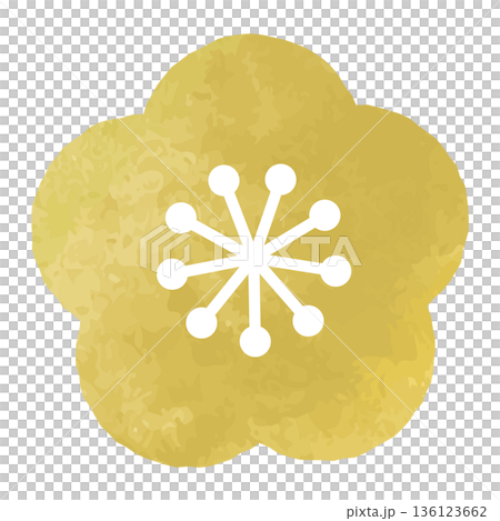 Golden plum watercolor illustration, vector, gold, icon, Japanese pattern, Japanese style, New Year's card, texture, transparent background Golden plum watercolor illustration, vector, gold, icon, Japanese pattern, Japanese style, New Year's card, texture, transparent background 136123662