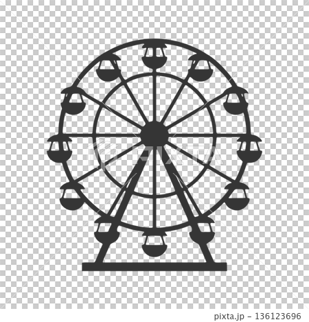 摩天輪輪廓圖標 136123696