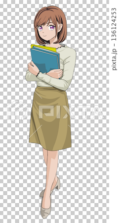 一個女人與一個文件 136124253