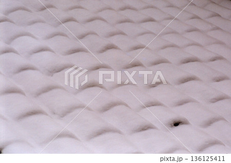 clay tiles covered by the first snow of the year clay tiles covered by the first snow of the year 136125411