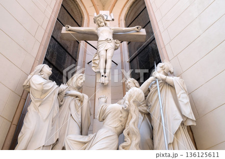 Crucifixion, Basilica Assumption of the Virgin Mary in Marija Bistrica, Croatia Crucifixion, Basilica Assumption of the Virgin Mary in Marija Bistrica, Croatia 136125611