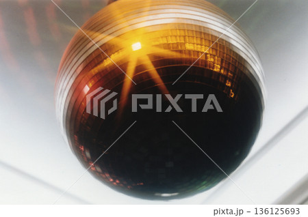 image of a disco ball with a star shaped glitter image of a disco ball with a star shaped glitter 136125693