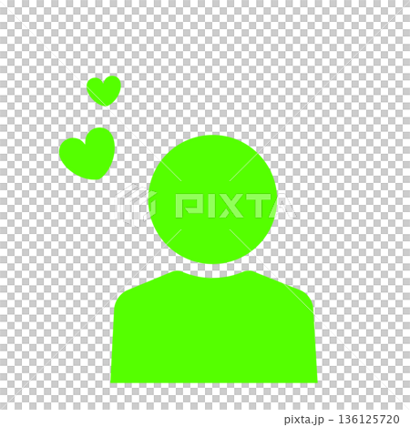 Green person icons that represent likes and ratings Green person icons that represent likes and ratings 136125720