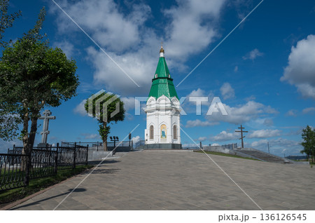 Chapel of Paraskeva Pyatnitsa at the Karaulnaya mountain in Krasnoyarsk city Chapel of Paraskeva Pyatnitsa at the Karaulnaya mountain in Krasnoyarsk city 136126545