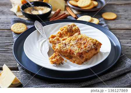 finnish rutabaga bake on a white plate 136127869
