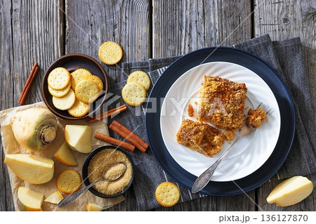 finnish rutabaga bake on a white plate finnish rutabaga bake on a white plate 136127870