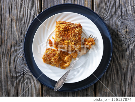 finnish rutabaga bake on a white plate 136127874