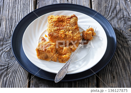 finnish rutabaga bake on a white plate 136127875