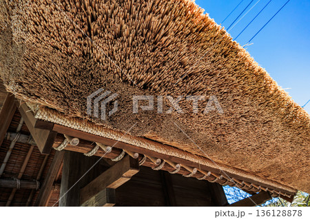 入来麓　かやぶき門 136128878