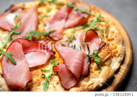 Prosciutto Pizza or Jamon Pizza Prosciutto Pizza or Jamon Pizza 136128951