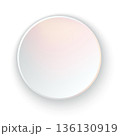 Round Glossy Circle with Soft Pink Gradient and Shadow 3D Abstract Geometric Element Vector Illustration. Round Podium Platform 136130919