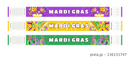 Mardi Gras Festival Wristband Set with Crowns, Carnival Costumes, Confetti, Beads, Jester Symbols, Shoes, Feathers and Maracas Mardi Gras Festival Wristband Set with Crowns, Carnival Costumes, Confetti, Beads, Jester Symbols, Shoes, Feathers and Maracas 136131747