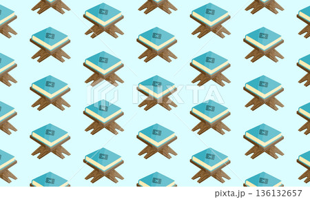 Ramadan Kareem Seamless Pattern with Holy Quran Ramadan Kareem Seamless Pattern with Holy Quran 136132657