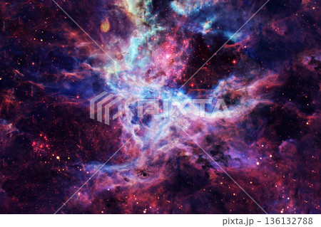 Blue galaxy, beautiful cosmic nebula. Elements of this image furnished by NASA Blue galaxy, beautiful cosmic nebula. Elements of this image furnished by NASA 136132788