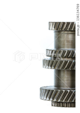 Differential transmission closeup, machinery engineeing objects Differential transmission closeup, machinery engineeing objects 136134769