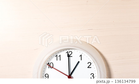 Clock ticking showing one hour 136134799