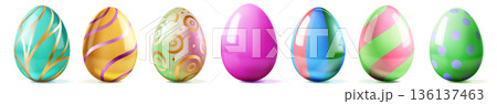 Colorful Easter eggs. 136137463