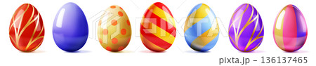 Colorful Easter eggs. 136137465