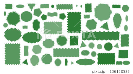 Set of monochrome green wavy shapes. Organic blobs and geometric forms for nature themes, eco graphics and fresh layouts Set of monochrome green wavy shapes. Organic blobs and geometric forms for nature themes, eco graphics and fresh layouts 136138585