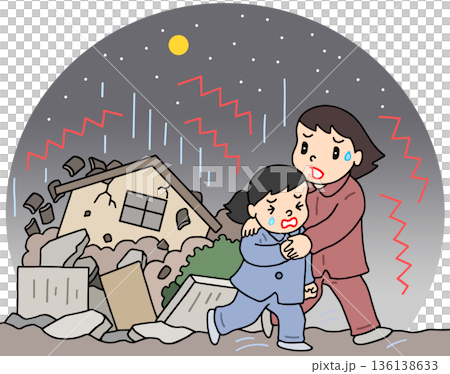 Natural Disaster - Late-night earthquake damage 136138633