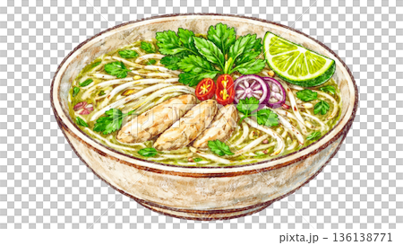 越南河粉插圖 越南河粉插圖 136138771