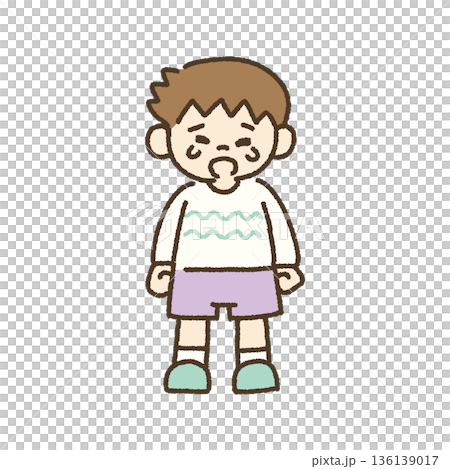泣きながら訴える男の子のイラスト 手描き 泣きながら訴える男の子のイラスト 手描き 136139017