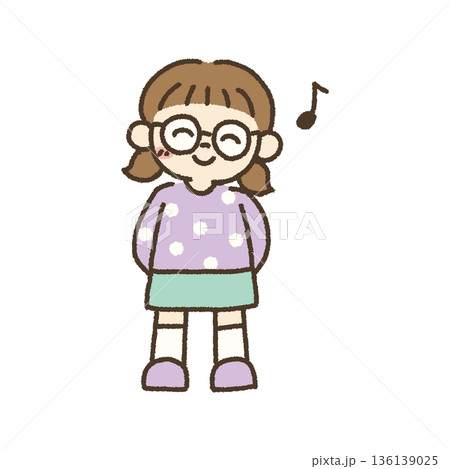 褒められて嬉しい女の子のイラスト 手描き 褒められて嬉しい女の子のイラスト 手描き 136139025