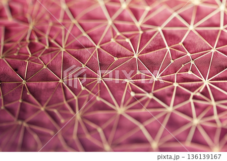 高級感のある和モダンな幾何学模様の背景素材 ピンクとゴールドの伝統的な和柄 136139167