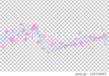 花びらと風のウェーブ 136139407