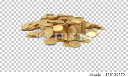 Stacked gold coins, point activity, casino image, CG Stacked gold coins, point activity, casino image, CG 136139770