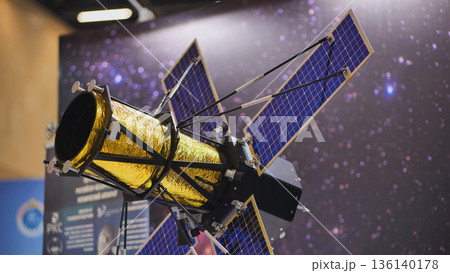 Space telescope orbiting Earth, exploring the universe and searching for exoplanets 136140178