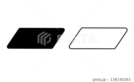 Slanted Rectangles Solid Black And Outlined Shapes for Design, Layout, and Iconography Slanted Rectangles Solid Black And Outlined Shapes for Design, Layout, and Iconography 136140263