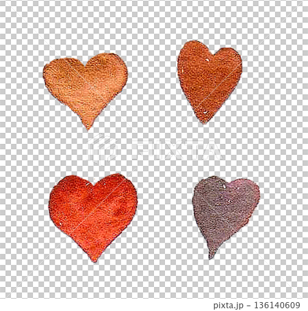 Brown watercolor heart Brown watercolor heart 136140609
