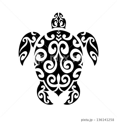 Maori sea turtle animal tribal graphic tattoo or decor. New Zealand warrior graphic tattoo, Polynesian tribe black print. Maori ethnic folk decoration Maori sea turtle animal tribal graphic tattoo or decor. New Zealand warrior graphic tattoo, Polynesian tribe black print. Maori ethnic folk decoration 136141258