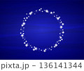 キラキラ丸型フレーム　青　 136141344
