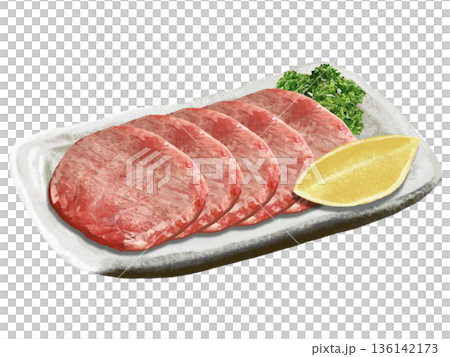 牛舌（配檸檬和歐芹） 136142173