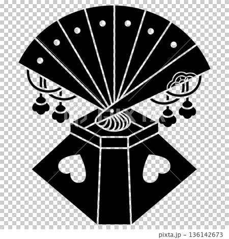 十河一存の家紋です。公饗に檜扇といいます。 136142673