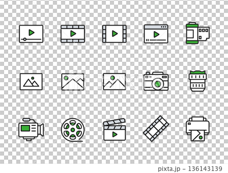 視訊和圖像圖標集 136143139