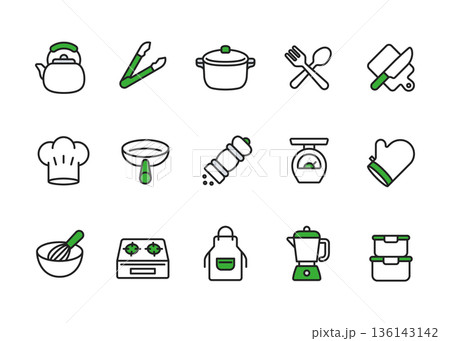 クッキングアイコンセット	 136143142