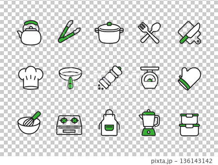 クッキングアイコンセット	 136143142