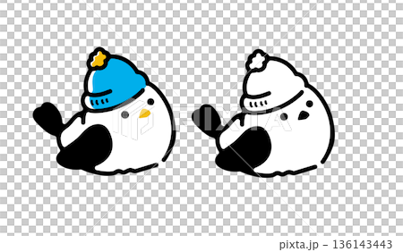 帽子を被ったシマエナガ 136143443